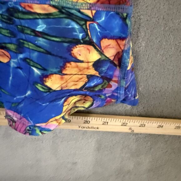 Dona Jo Size M Jojo Skirt 2 Skort Fly Blue Paint Splatter Shorts Pockets Tennis - Picture 7 of 13